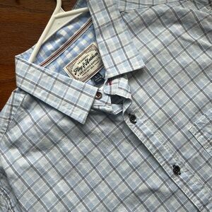 Men's Blue Plaid Shirt